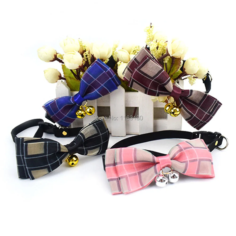 72pcs/lot Dog Collar Pet Collars With Bowknot Bells Charm Necklace For Dogs Cat Supplies | Дом и сад