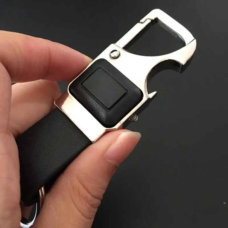 

Custom Lettering Men Leather Key Chain Metal Car Key Ring Multifunctional Tool Key Holder LED,Bottle Opener Keychain