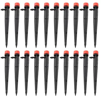 

New 20Pcs Adjustable Micro Drip Irrigation 8 Water Outlet Garden Sprinkler Dripper Watering Tool