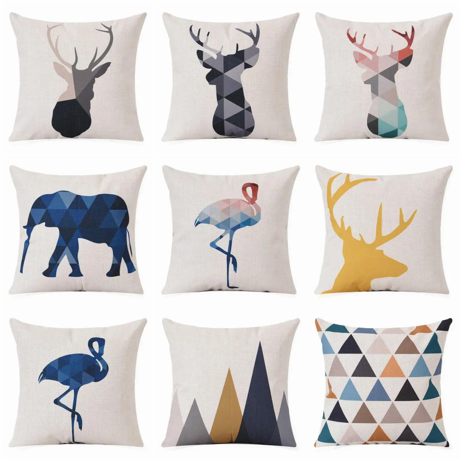 

HGLEGYW Simple Geometry Home Textileation Pillow Case Throw Pillowcase Cotton Linen Printed Pillow CoversHome Textile