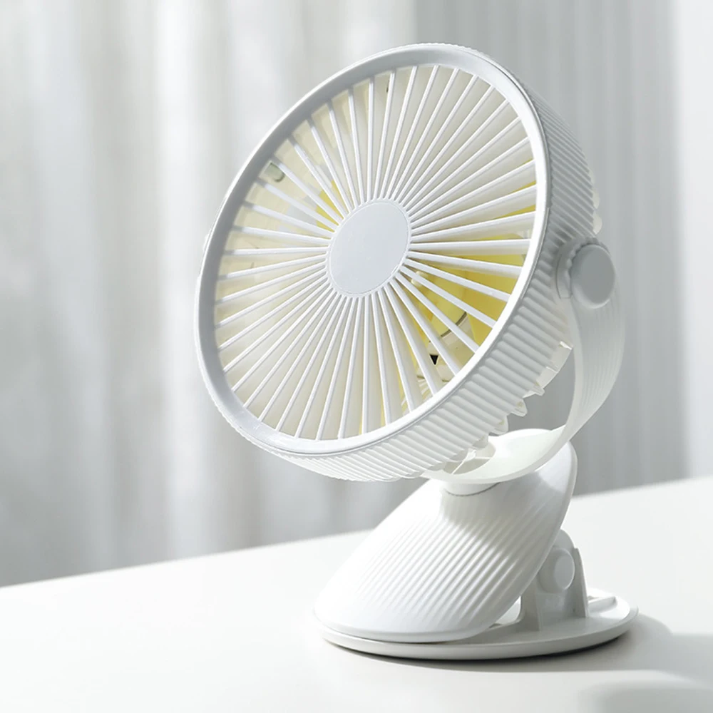 New Mini Usb Rechargeable Air Cooling Fan Clip Desk Fan Portable