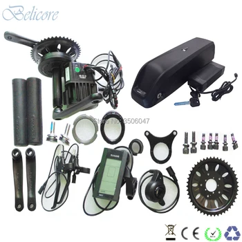 

Bafang BBS02B 48V 500W 750W mid-drive central motor kit and Hailong Ebike battery pack 48V12ah with 54.6V 2A charger