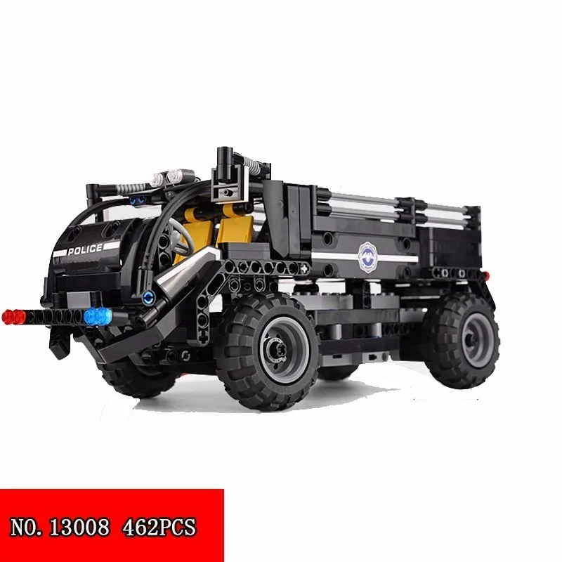 

462pcs Remote Control Building Blocks SWAT Prowl Car Water Cannon Vehicle Command Car Troop Carrier 13008 Plastic Block