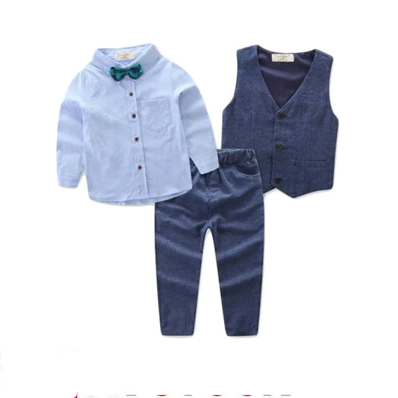 

Newly Autumn Formal Toddler Baby Boys Gentleman 3PCS Coat+Pants+Shirt Outfit Clothes Set Suit Outfit 1-7Y