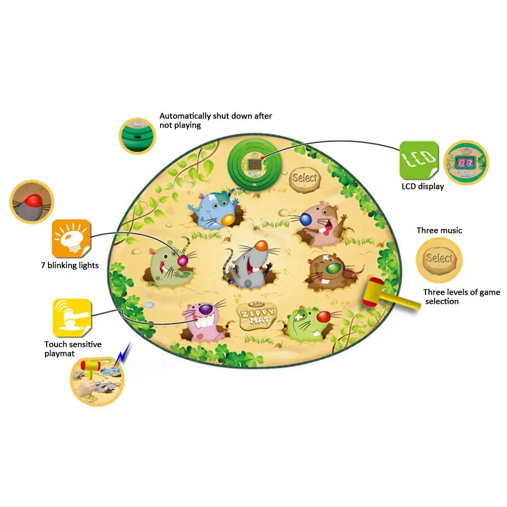 Children S Toy Whac A Mole Game Dance Mat Puzzle Music Toys