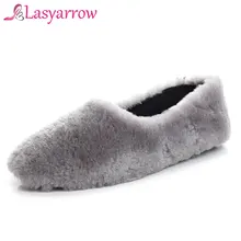Lasyarrow/женские зимние удобные кроссовки на плоской подошве; лаконичные зимние ботинки на меху без застежки; мягкая Уличная обувь на плоской подошве; женская обувь; Sapatos Mujer