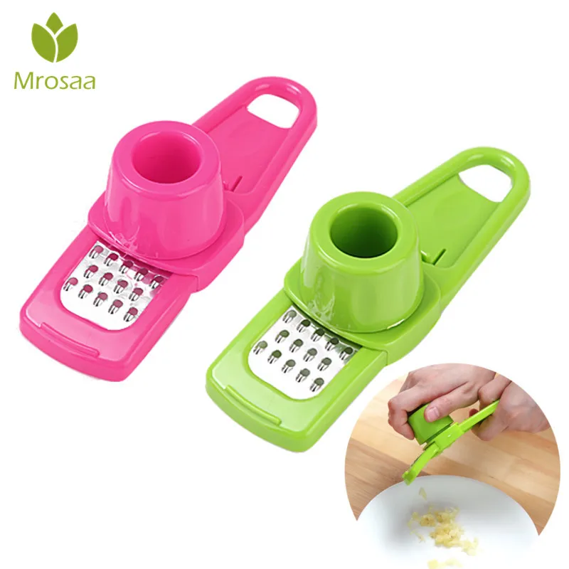 

Mrosaa 1PC Multi Functional Garlic Presses Ginger Grinding Grater Planer Slicer Cutter Cooking Tool Utensils Kitchen Accessories