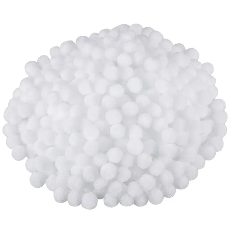 

Pompoms for Craft Making and Hobby Supplies, 500 Pieces,1.5 cm(White)