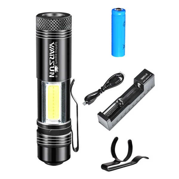 

CLAITE 14500 AA Flash lights EDC Flashlight Mini LED Torches Flashlight IPX6 Every Day Carry Keychain Light Portable Lighting