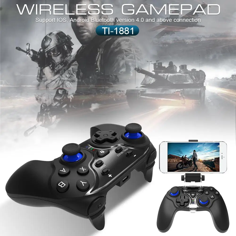 

New TI-1881 Wireless Bluetooth Gamepad Game Controller Joystick For Android Apple System Bluetooth Vibration Controller