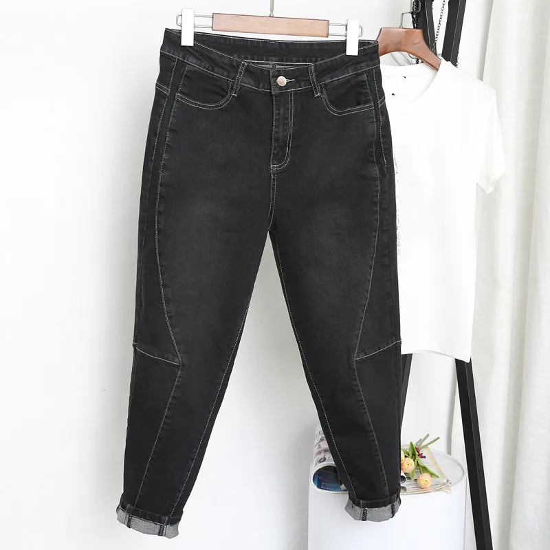 

Spring Autumn Boyfriend Jeans Harem Pants Women Casual Plus Size Loose Fit Vintage Denim Pants High Waist Trousers
