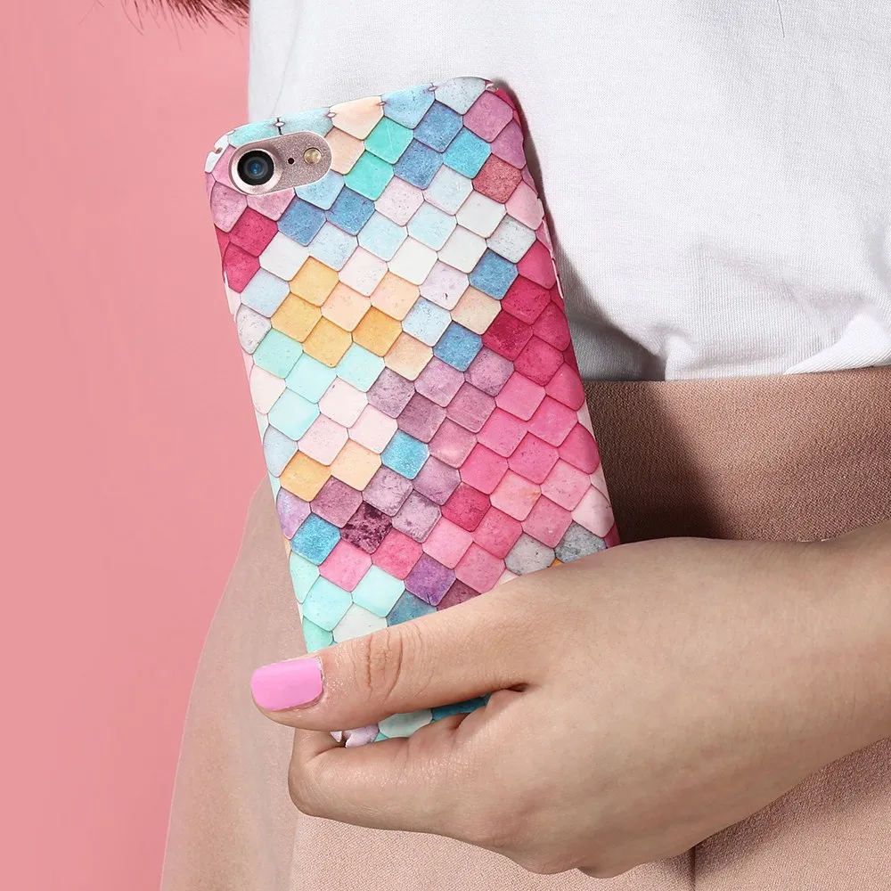 KISSCASE 3D рельефный цветной чехол для iPhone 7 8 X XR XS Max чехлы с рисунком сзади 6S 6 Plus 5 S SE