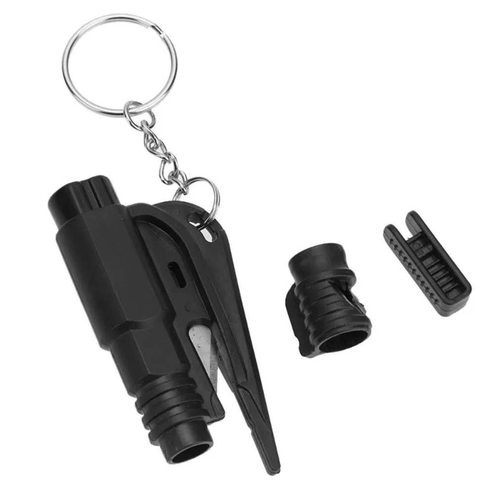 

Car safety hammer 2-in-1 mini window breaker Car key life-saving hammer broken window god (orange)