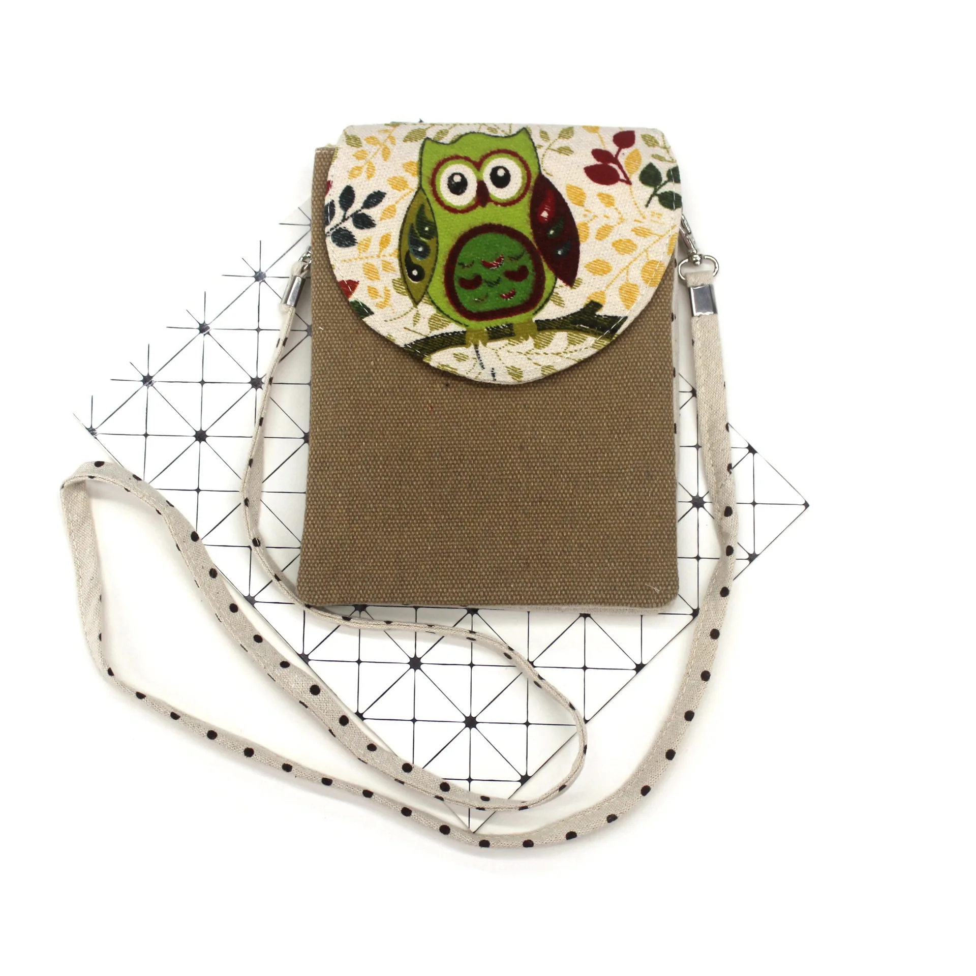 0 : Buy New Cute Owl Shoulder Bags Cotton and linen Purses Handbags Vintage Women ...