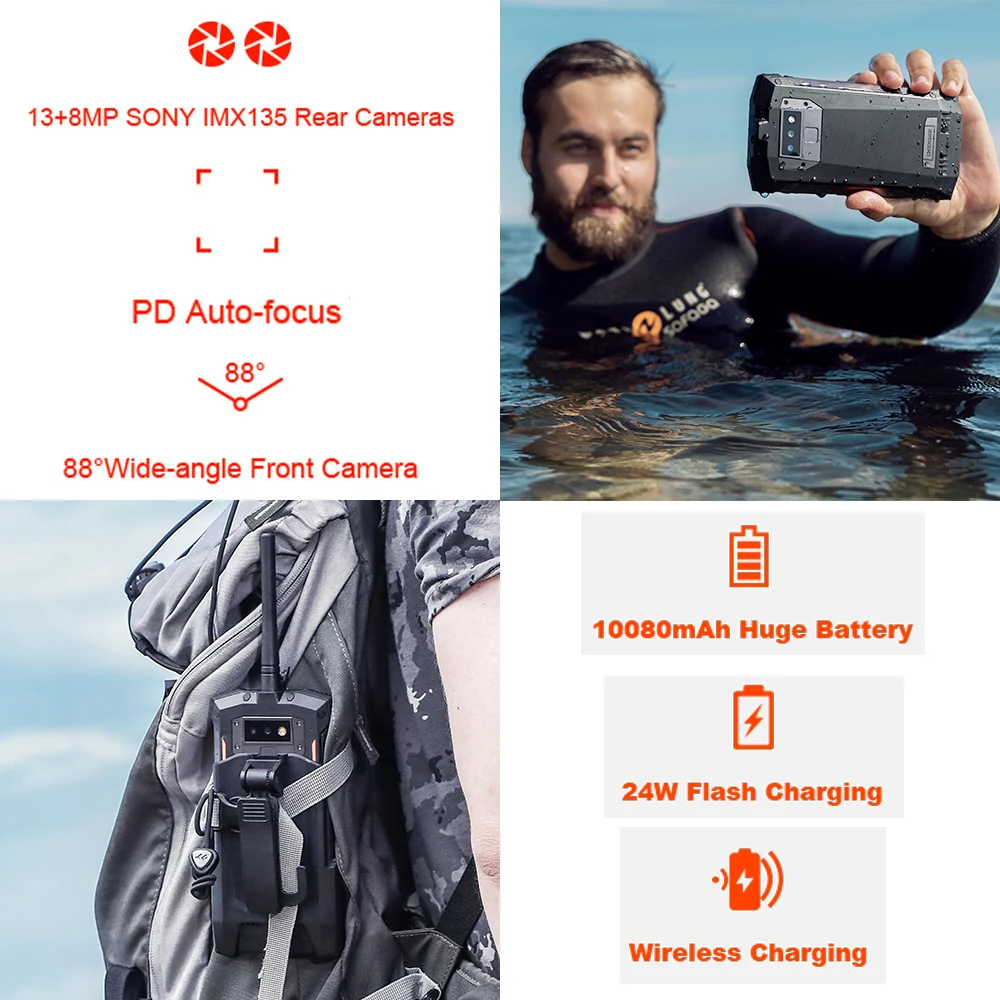 Ip68 Doogee S80 Lite Waterproof Shockproof 10080mah 12v2a Charge 5.99'' Mt6763t 4gb 64gb Smartphone 13.0mp Camera Fhd+ Ip68 Doogee S80 Lite Waterproof Shockproof 10080mah 12v2a Charge 5.99'' Mt6763t 4gb 64gb Smartphone 13.0mp Camera Fhd+
