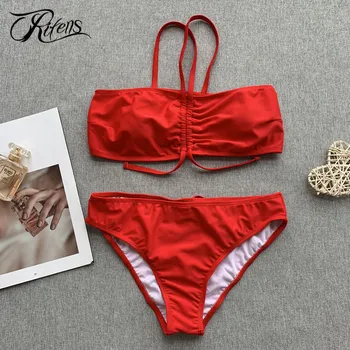 

Urifens Summer Biquinis Sexy Beach Swimwear Women Micro Bikini Set 2019 Bandage Red Swimsuit Femme Push Up Bathing Suit LCN21