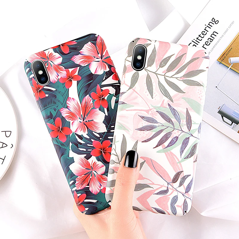 Moskado Vintage Flower Phone Case For iphone X XS MAX XR For iphone 6 6s 7 8 Plus Green Leaves For iphone 7 Hard PC Full Cover Moskado Vintage Flower Phone Case For iphone X XS MAX XR For iphone 6 6s 7 8 Plus Green Leaves For iphone 7 Hard PC Full Cover