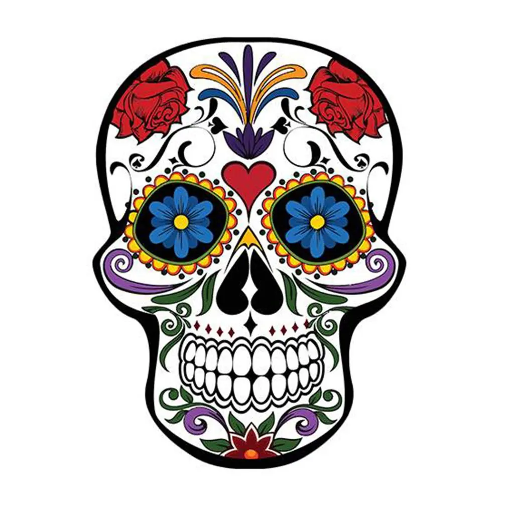 

Fashion Calavera Skull Mexican Patch Heat Transfer Label Patches Iron On Transfer T-shirts New Thermal
