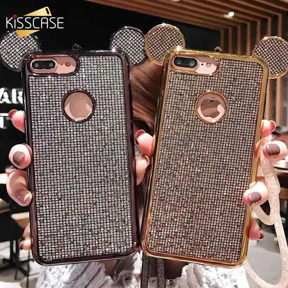 Чехол KISSCASE с блестящим покрытием для Samsung Galaxy S9 S8 Plus чехлы телефонов S7 S6 Edge
