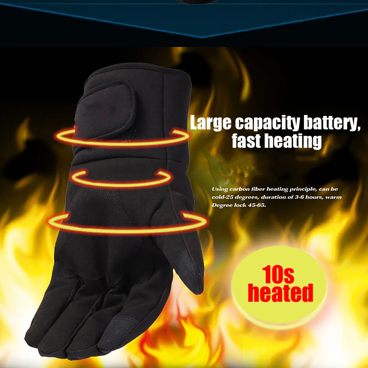 1Pair Winter USB Hand Warmer Electric Thermal Gloves Waterproof Heated Gloves Battery Powered For Motorcycle 2019 New Arrival