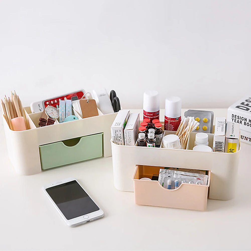 Hote Sale Makeup Box Organizer Jewelry Necklace Nail Polish Earring Plastic Storage Box Home Desktop Organizer For Cosmetics