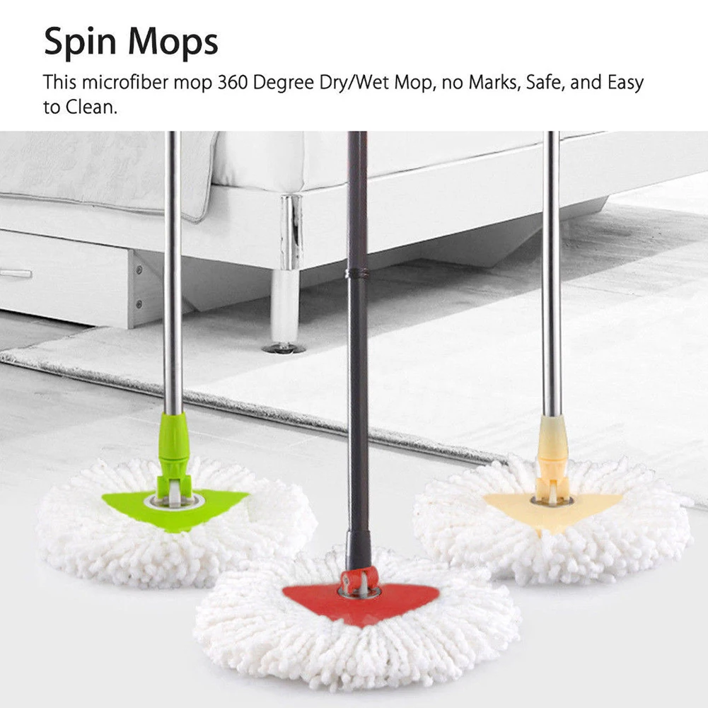 Microfiber Wring Spin Mop Triangle Head Replacement Refill Home Cleaning Tool