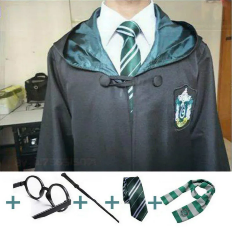 Волшебный плащ костюм для косплея халат галстук шарф Ravenclaw Gryffindor Hufflepuff Slytherin