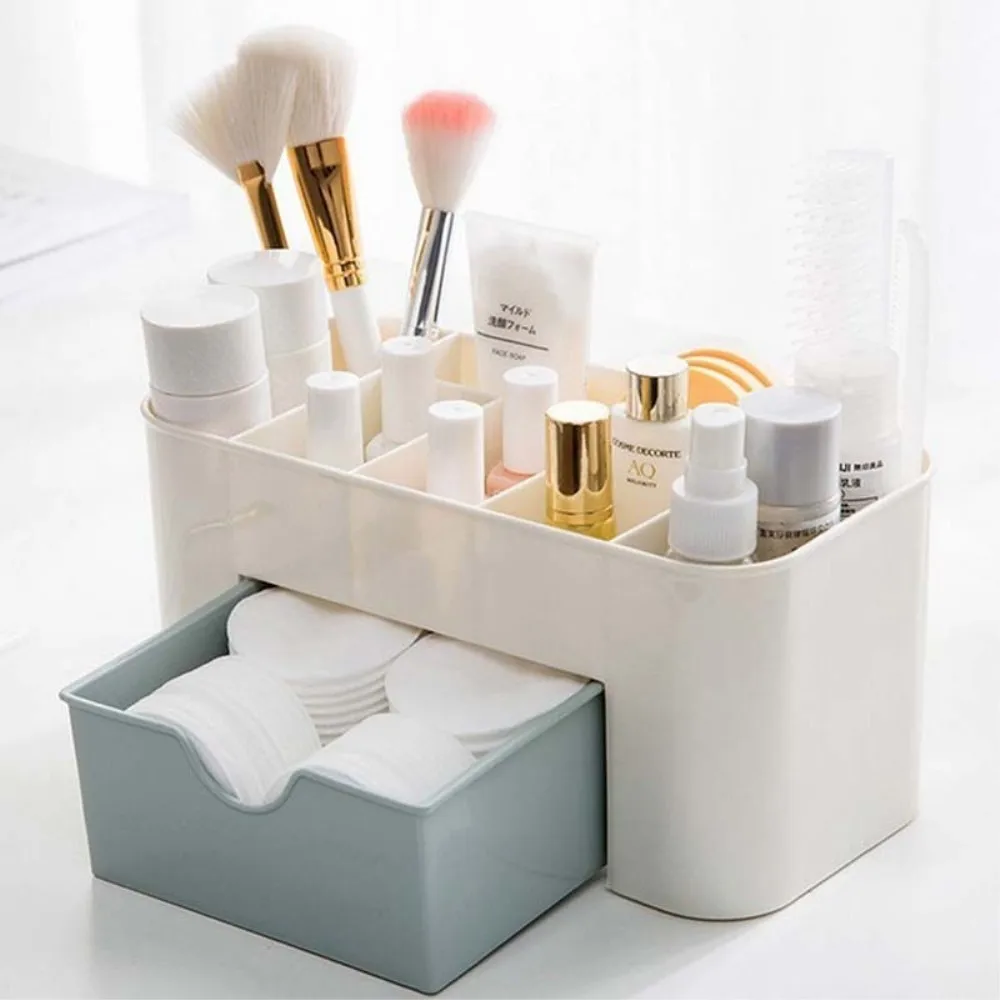 Drawer Cosmetics Storage Box Makeup Brush Arrangement Box Desktop Jewelry Skin Care Products Mesh Division Dressing Box Drawer Cosmetics Storage Box Makeup Brush Arrangement Box Desktop Jewelry Skin Care Products Mesh Division Dressing Box