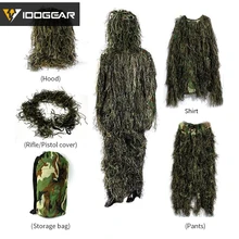 IDO gear Ghillie костюм охотничья одежда для джунглей Bionic 3D лесной Снайпер поезд камуфляж Airsoft Wargame gear тактический