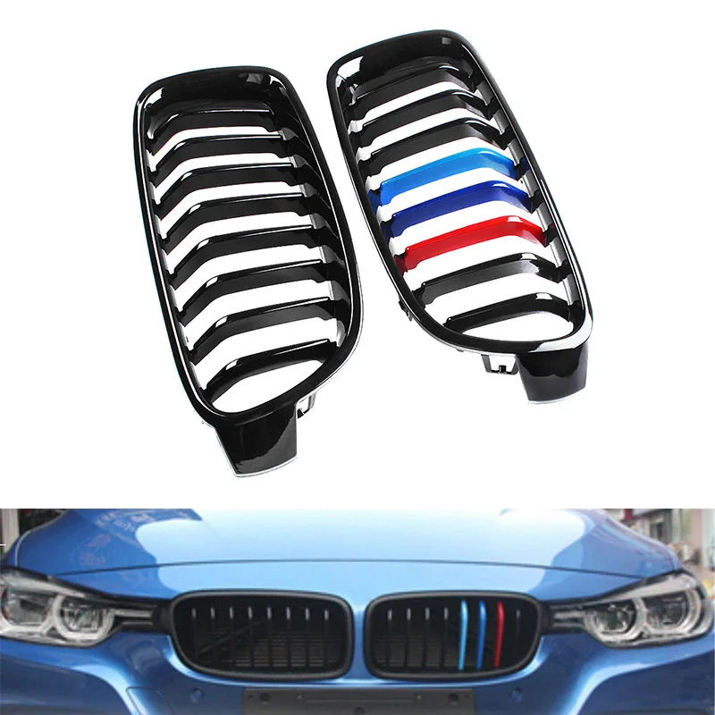 

Car Gloss Black Front Right/Left Grill Grille For BMW 3-Series F30 F31 F35 12-17 ABS Black