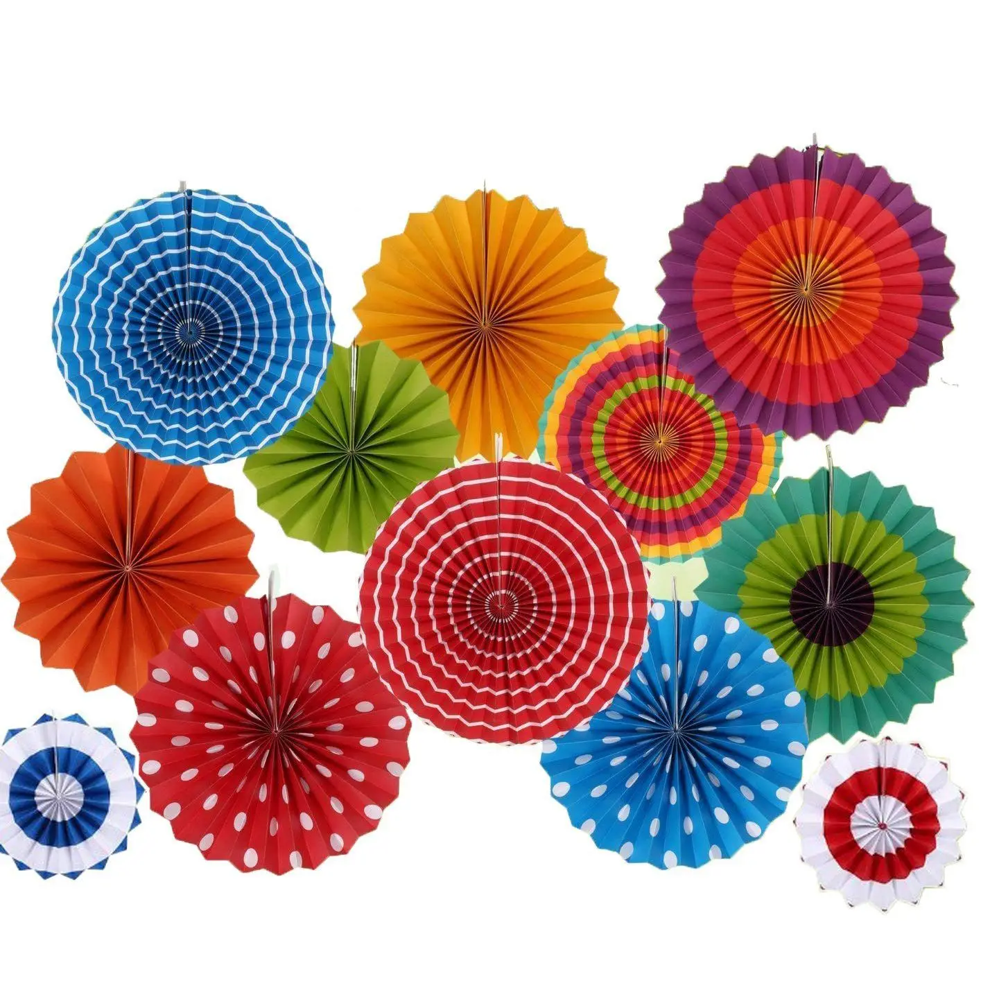

Paper Flowers Fan For Party/Birthday Decoration 12 Pcs/Pack