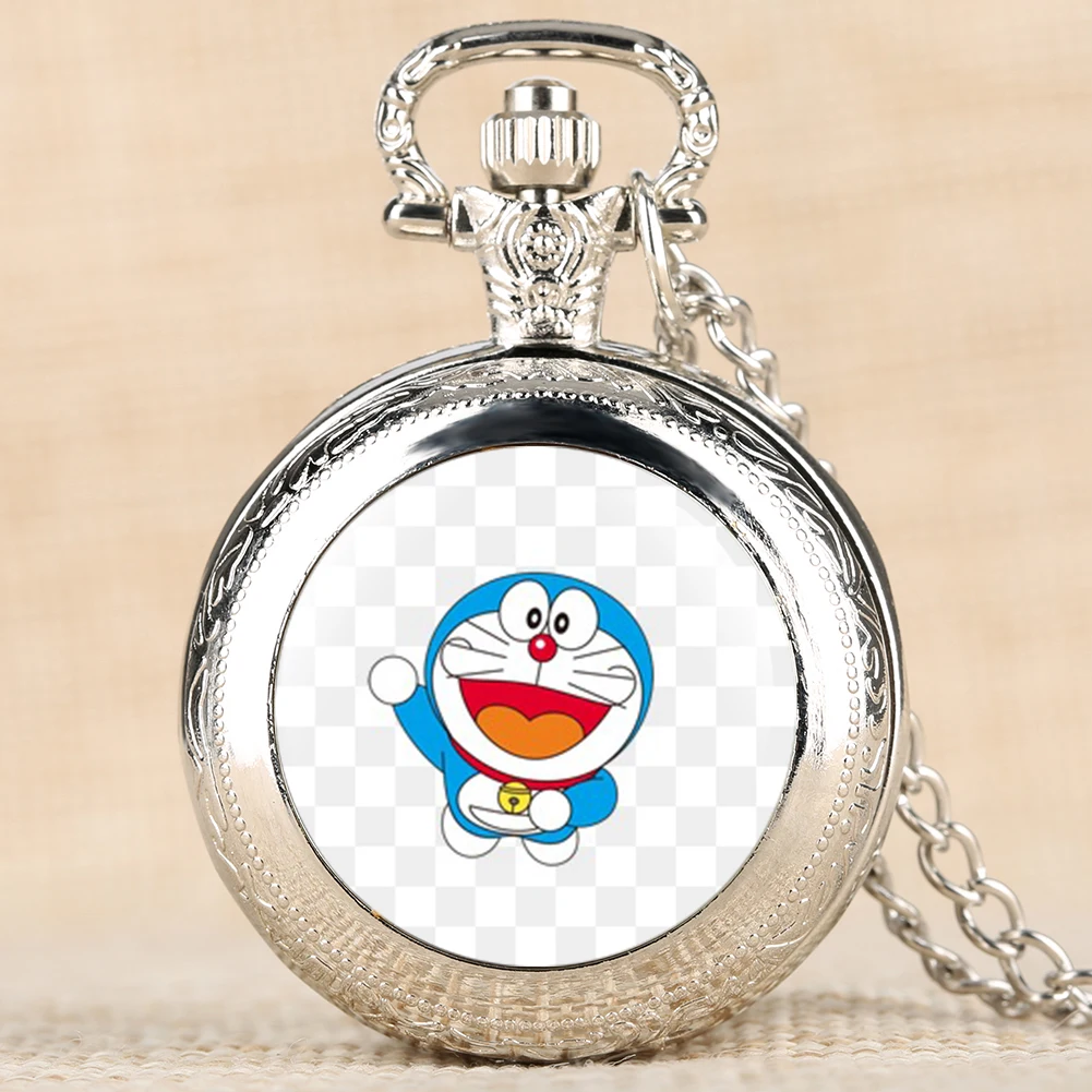 Fob часы аниме тема Doraemon персонажа из мультфильма карманные часы колье с подвеской часы подарки на день рождения для детей дропшиппинг