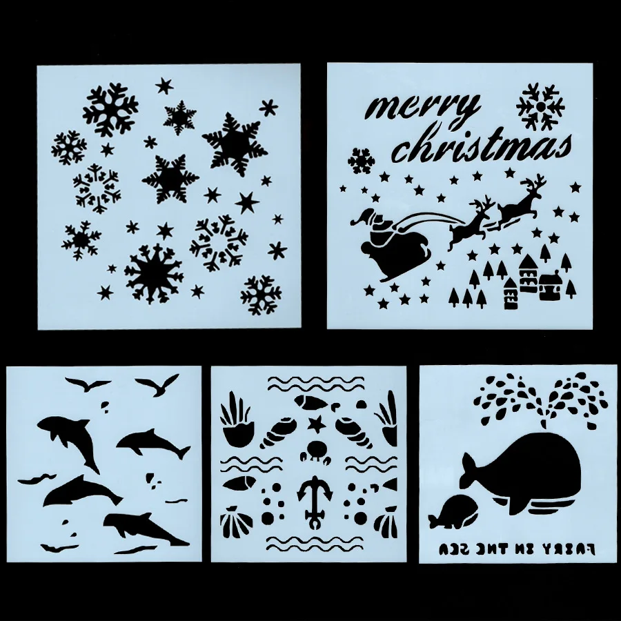 

New 1 pc DIY Craft Hollow Layering Stencils For Wall Painting Scrapbooking Stamping Stamp Album Decorative School Supplies