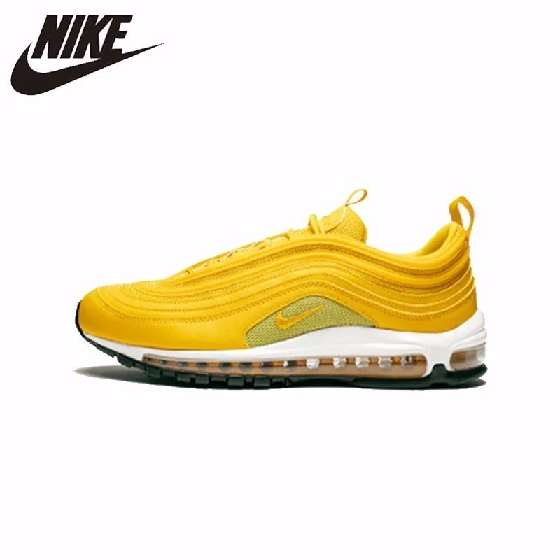 

NIKE AIR MAX 97 New Arrival Original Full Palm Air Cushion Shoes For Women Clear Yellow Back Light Sneakers #9217733-701