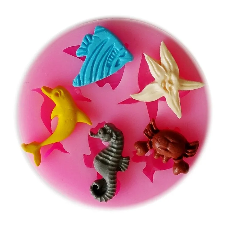 

Pro Sea Animal Silicone Fondant Mold Sugar Craft Cake Baking Decorating Tools Mould Cake Baking Accessories