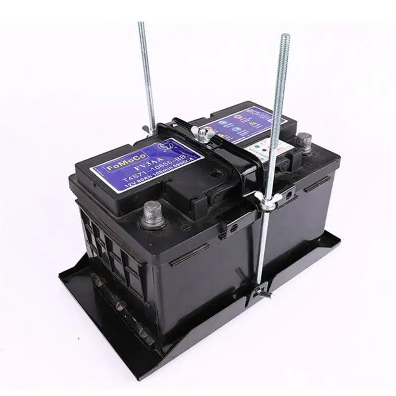 Universal Metal Adjustable Battery Holder Stabilizer Mount Storage Rack Fixed Bracket Stand Automobile Car 19/23/27CM