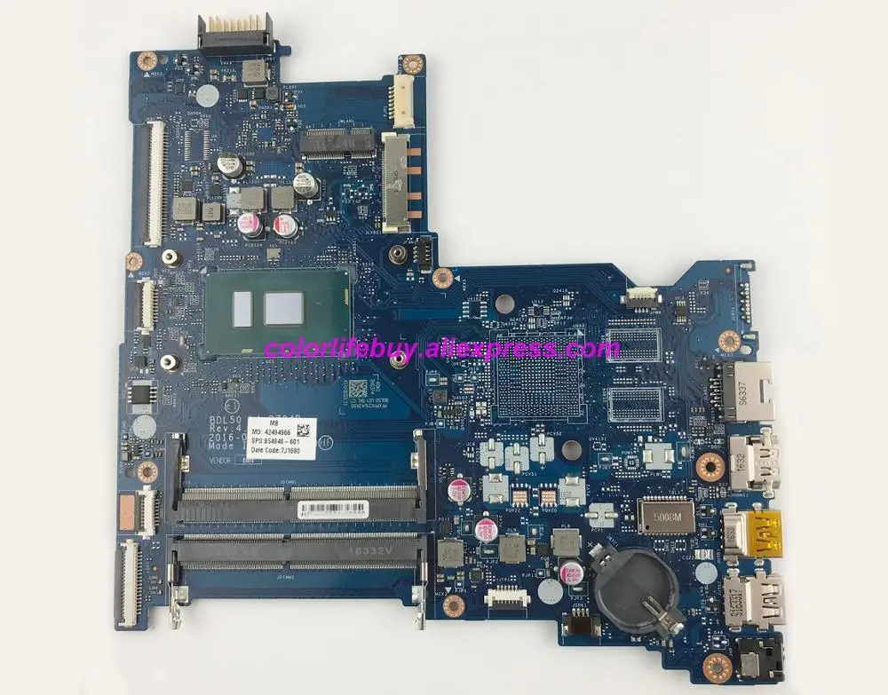 

Genuine 854946-601 854946-001 UMA w i3-6100U CPU LA-D704P Laptop Motherboard Mainboard for HP 15-AY Series NoteBook PC