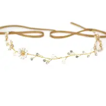 1 шт. ромашка цветок обруч для волос со стразами кристалл ручной работы модные свадебные головные уборы аксессуары для волос головной убор