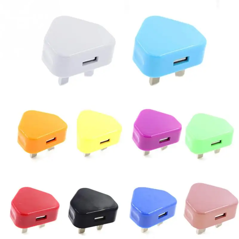 UK Plug Mains Wall 3 Pin USB Charger Adapter Power Hong