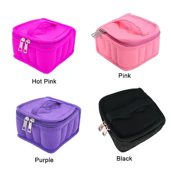 

Portable 9 Bottle 15ml Essential Oil Storage Bag Carrying Holder Case Travel Nail Polish Organizer Storage Box Container Casket