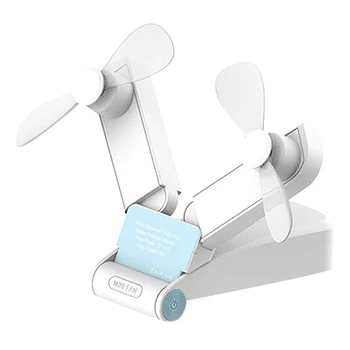 

Hot TOD-Mini Portable Handheld Fan Rechargeable Personal Travel Fan Battery Operated Pocket Fan Lightweight Small Dual Head Fa