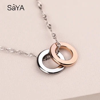 

Tungsten Carbide Pendant Romantic High Polished Circle Shape Rose Gold/ Gold Necklace