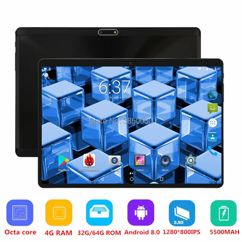 Новинка 2019 Google Play Android 8 0 10 дюймовый планшет с восьмиядерным процессором ОЗУ 4 Гб