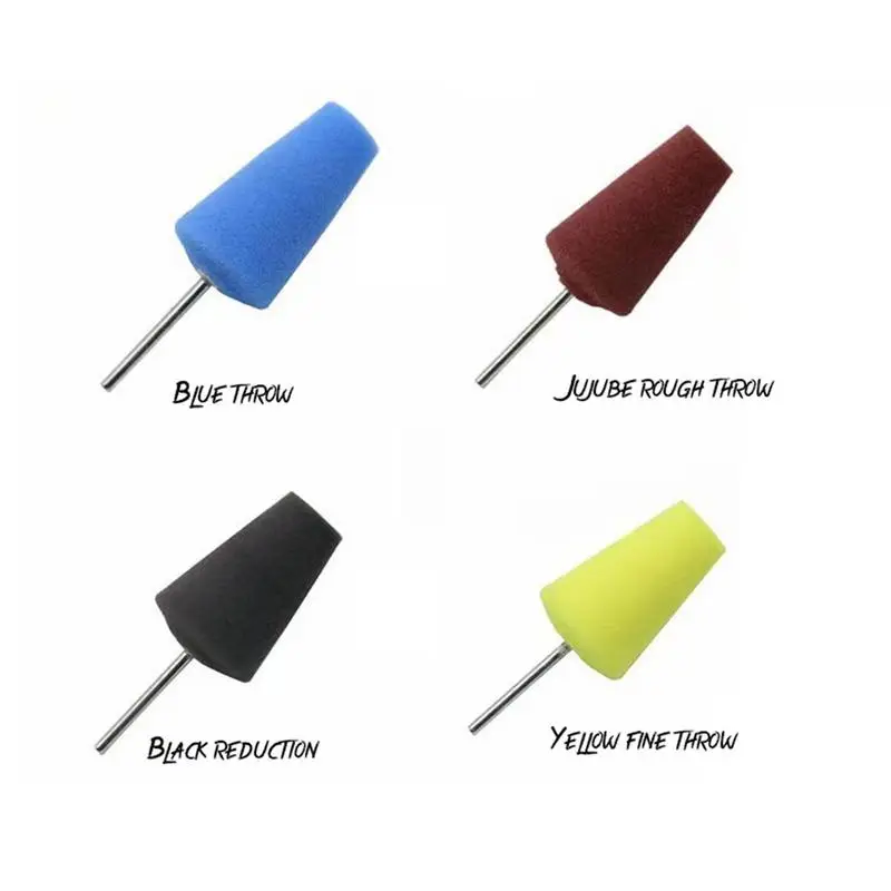 Multifunctional Fine Sponge Cone Polishing Foam Pad Reusable Cone Shaped Sponge Wheel For Automobile Wheels Car Doors And Handle