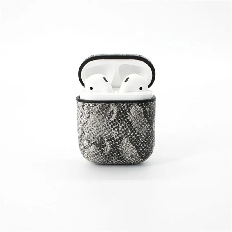 

Fashion Leather PU Bluetooth Headset Cover For Airpods iphone Protection Case Wireless Earphone Leather Box Charging Bag