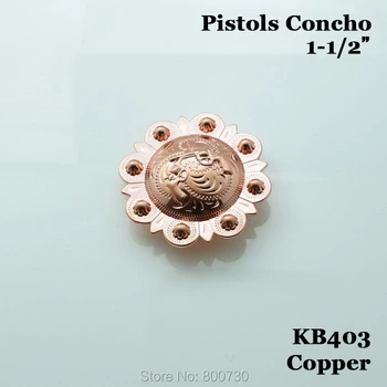 

(KB403) 10pc 1-1/2'' Pistols with Berry Button Saddle Button Copper