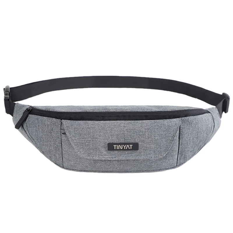

Tinyat Men Waist Bag Functional Waist Pack Casual Belt Bag Pouch For Phone Money 3 Pockets Large Belt Pack Canvas Fanny Bag