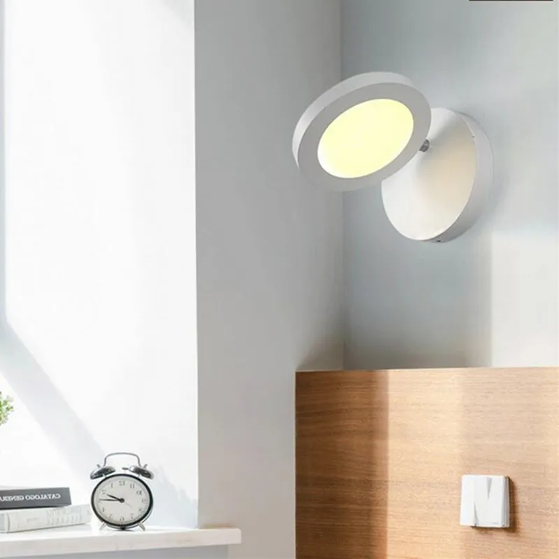 

5W LED Wall Lamp Acryl LED Bedside Light Round lamp Warm White Creative wall lamp Aisle Wall Lamp DA