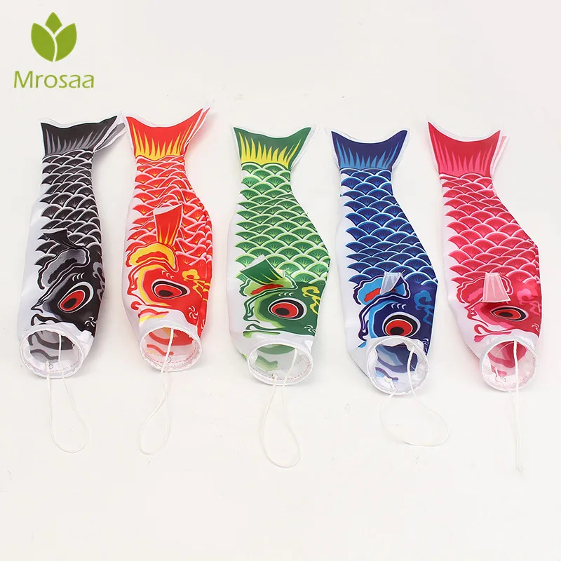 

New 40cm Japanese Style Koi Nobori Carp Flag Wind Sock Koinobori Fish Stain flags Kite Mascot Crafts Hanging Flags Decor