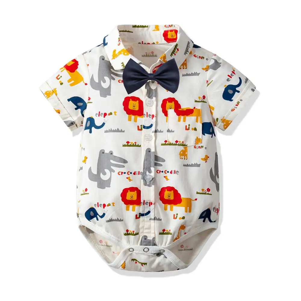 

VTOM Baby Boys Rompers Newborn Baby Summer Rompers Infant Short Sleeve Jumpsuits Toddler Baby Fashion Clothes XN98